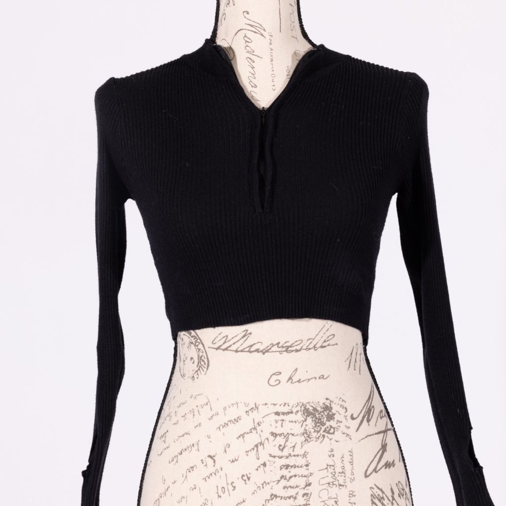 PRINCES POLLY LONG SLEEVE CROP QUARTER ZIP